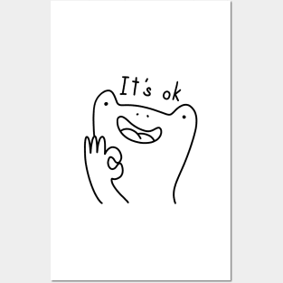 It's ok frog Posters and Art